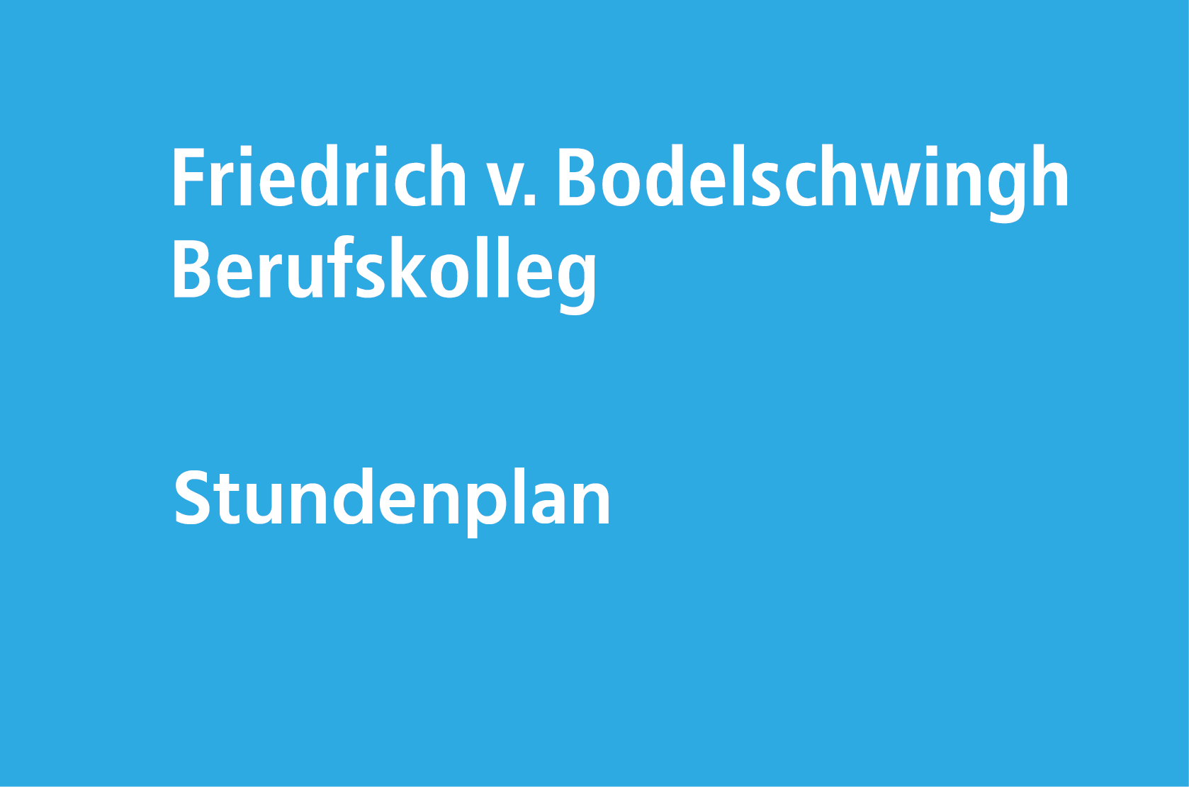 Stundenplan